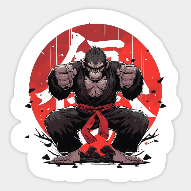 karate monkey Sticker by lets find pirate